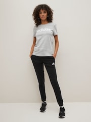 adidas Grey Slim Sportswear Essentials Logo 100% Cotton T-Shirt - Image 2 of 5
