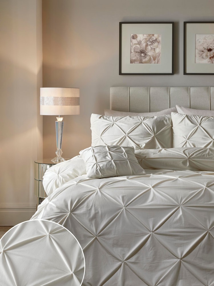 Soiree Natural Mira Velvet Duvet Cover and Pillowcase Set - Image 1 of 4 Soiree Natural Mira Velvet Duvet Cover and Pillowcase Set - Image 1 of 4