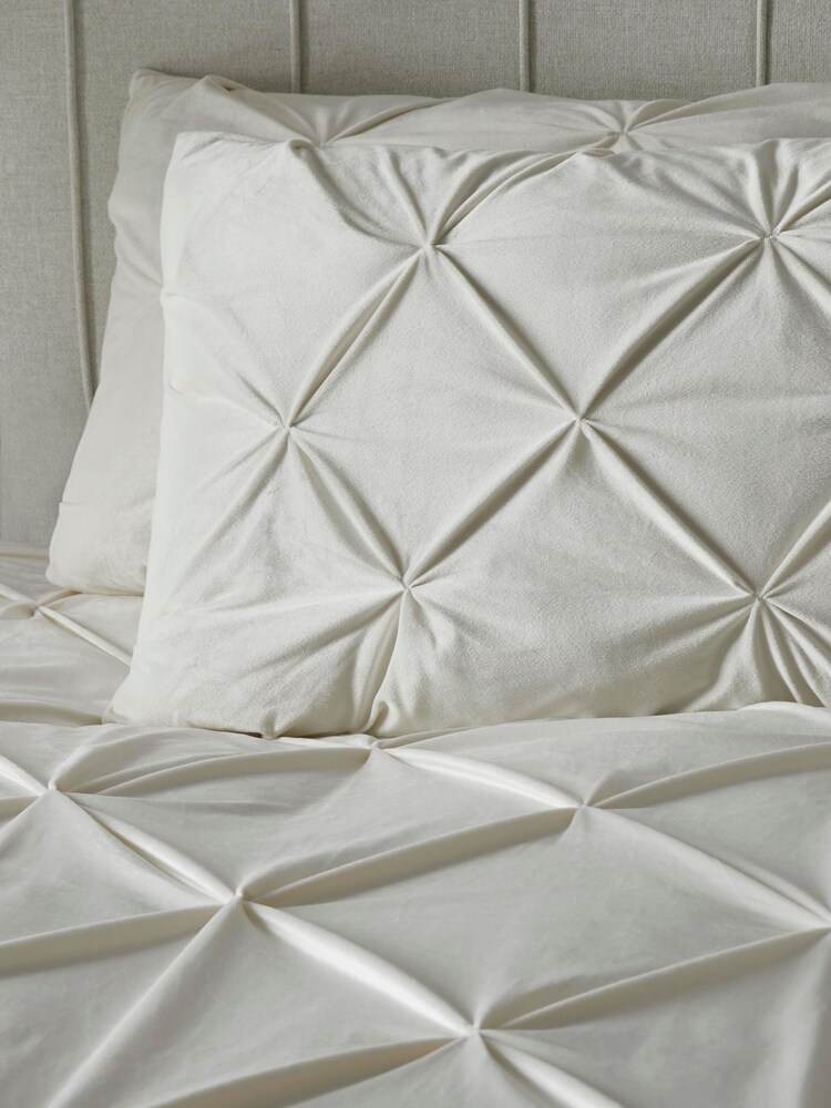 Soiree Natural Mira Velvet Duvet Cover and Pillowcase Set - Image 4 of 4 Soiree Natural Mira Velvet Duvet Cover and Pillowcase Set - Image 4 of 4