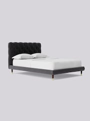 Swoon Easy Velvet Granite Grey Burbage Bed - Image 3 of 8