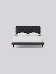 Swoon Easy Velvet Granite Grey Burbage Bed - Image 4 of 8
