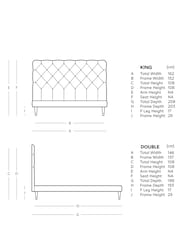 Swoon Easy Velvet Granite Grey Burbage Bed - Image 8 of 8