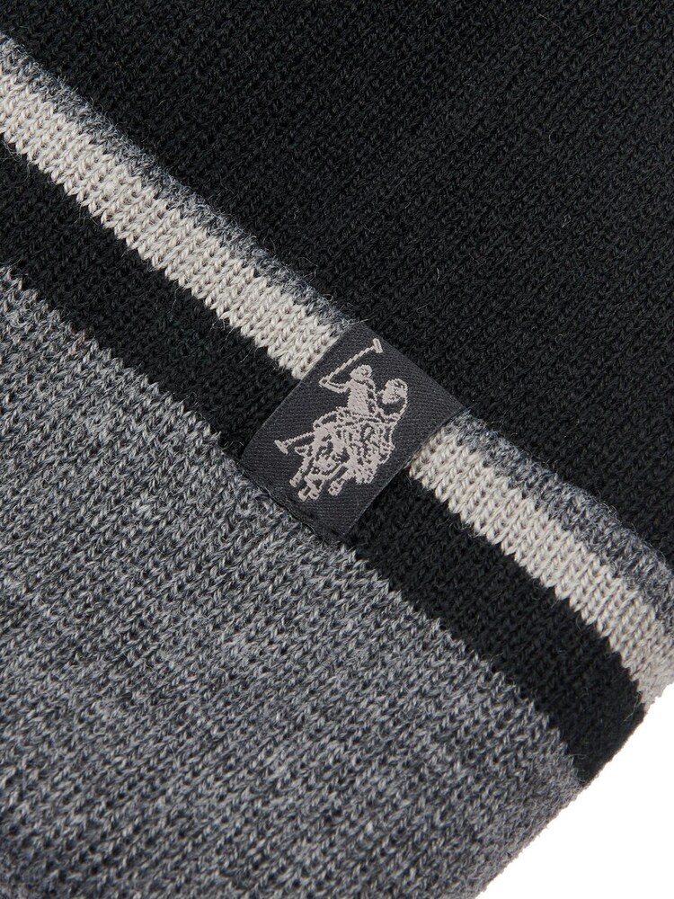 U.S. Polo Assn. Mens Black Contrast Beanie - Image 3 of 3