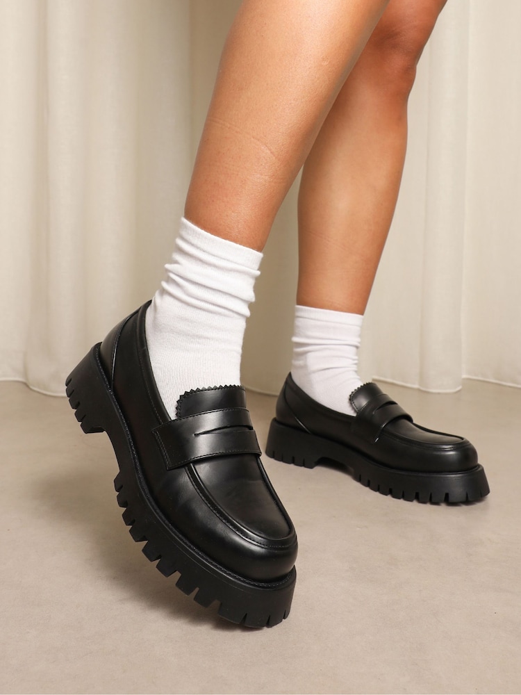 Simmi London Black Bran Chunky Loafers - Image 1 of 4