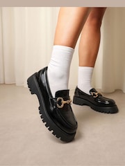 Simmi London Black Bran Chunky Loafers - Image 1 of 4