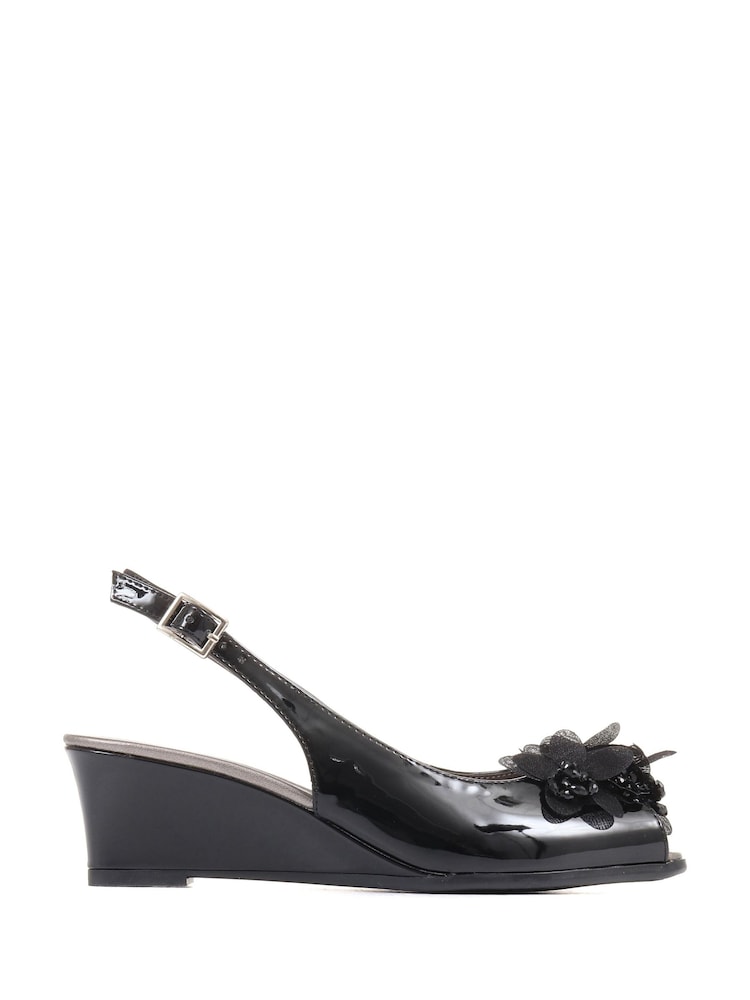 Pavers Slingback Peep-Toe Wedge Heels - Image 1 of 5