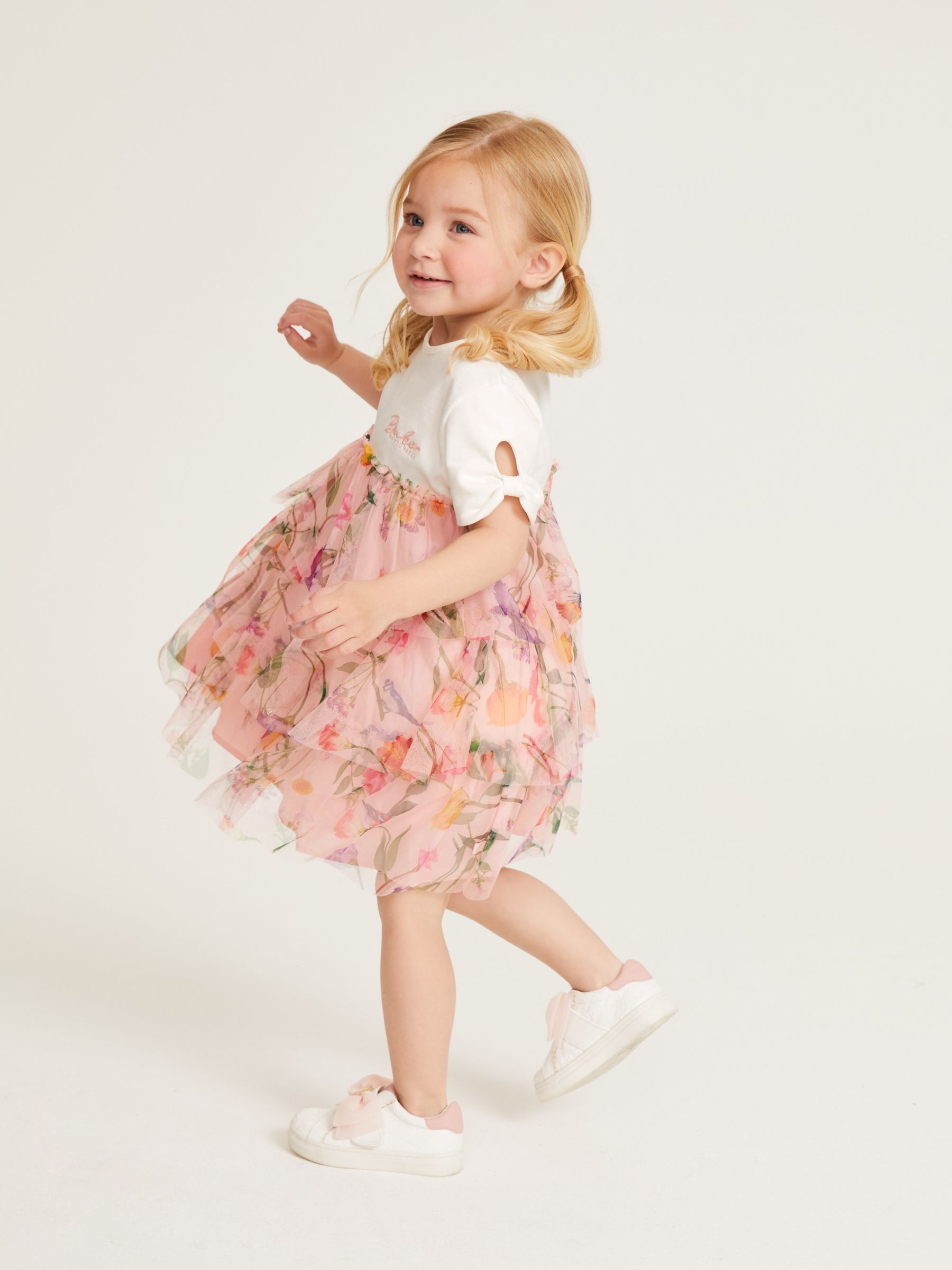 Buy Baker by Ted Baker Floral Tiered Mesh Dress from Next