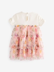 Baker by Ted Baker Floral Tiered Mesh Dress - Image 7 of 8