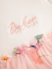 Baker by Ted Baker Floral Tiered Mesh Dress - Image 8 of 8