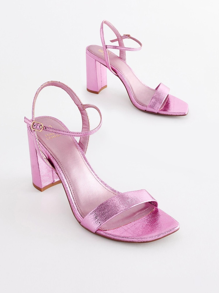 Pink - Forever Comfort® Schlichte Sandalen mit Blockabsatz - Bild 1 von 5 Pink - Forever Comfort® Schlichte Sandalen mit Blockabsatz - Bild 1 von 5
