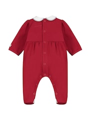 Emile Et Rose Red Embroidered Scallop Christmas 100% Cotton All-In-One - Image 5 of 5
