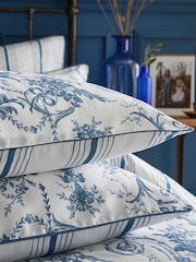 Laura Ashley Set of 2 Blue Tuileries 100% Cotton Pillowcases - Image 1 of 5