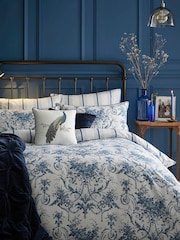 Laura Ashley Set of 2 Blue Tuileries 100% Cotton Pillowcases - Image 3 of 5