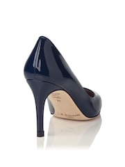 LK Bennett Blue Floret Patent Leather Pointed Toe Courts - Image 3 of 4