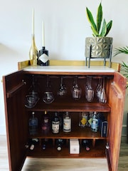 Swoon Light Brown Fresco Bar Cabinet - Image 7 of 8