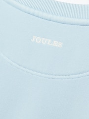 Joules Kids' Sundaze Blue Crew Neck Slogan Sweatshirt - Image 6 of 7