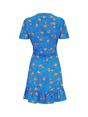 Pour Moi Blue Floral Print Woven Dress - Image 5 of 5