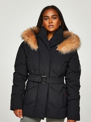 Zavetti Canada Cinzia Mid Length Puffer Black Jacket - Image 1 of 6