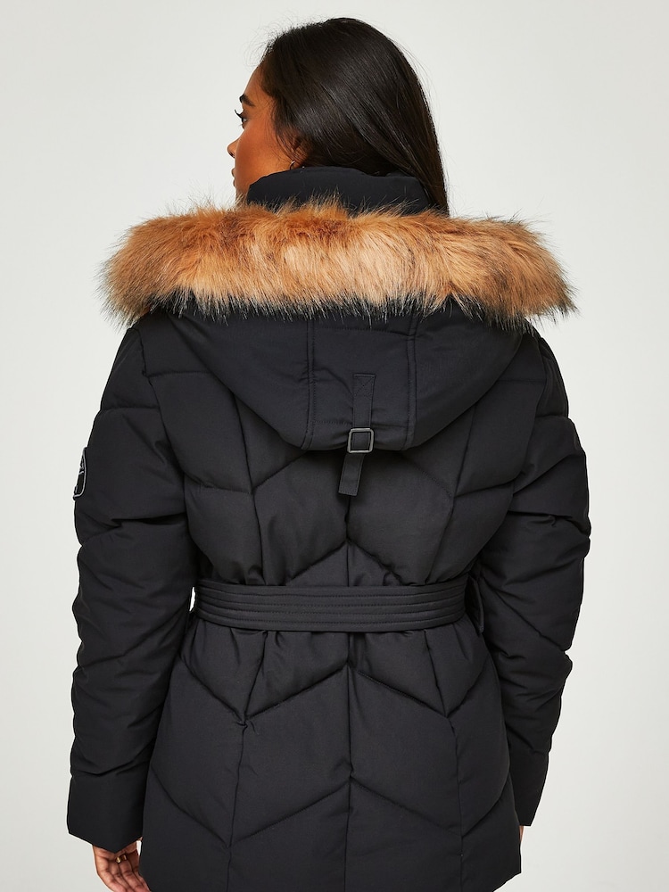Zavetti Canada Cinzia Mid Length Puffer Black Jacket - Image 2 of 6