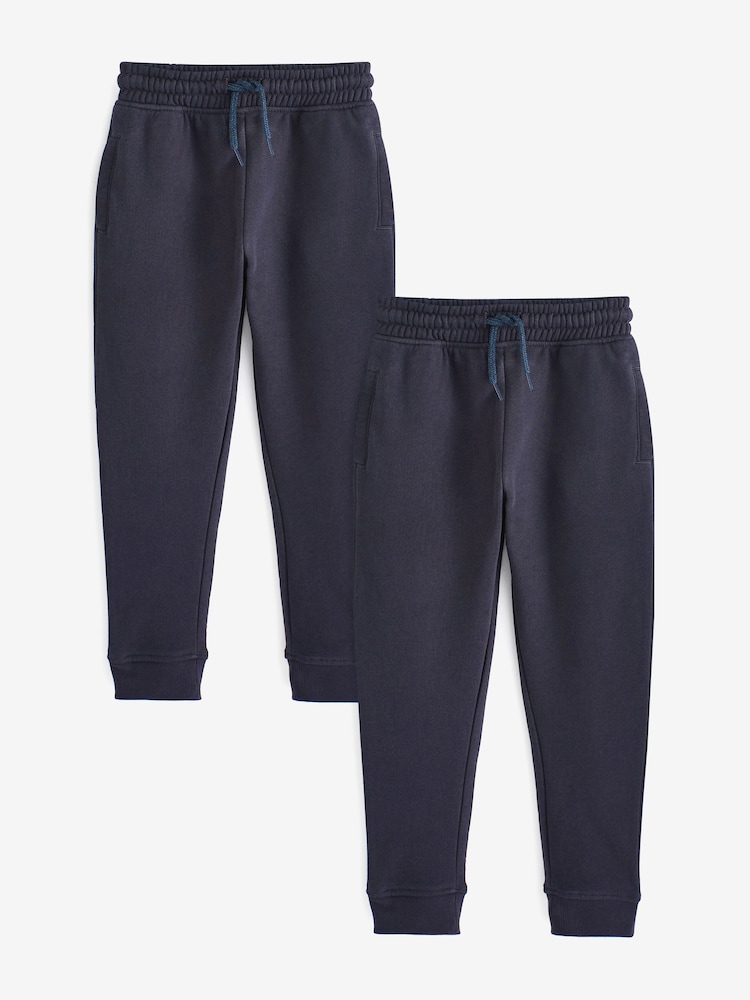 Navy Blue Slim Fit Joggers 2 Pack (3-16yrs) - Image 1 of 3
