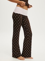 Cotton On Brown Airy Soft Basque T-Shirt & Roll Waist Pants Set - Image 3 of 4
