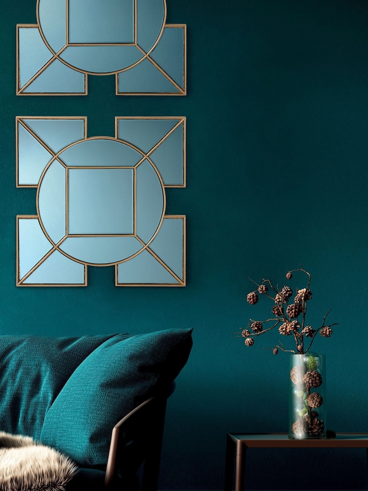 Dar Lighting Gold Isla Square Decorative Mirror - Image 1 of 4