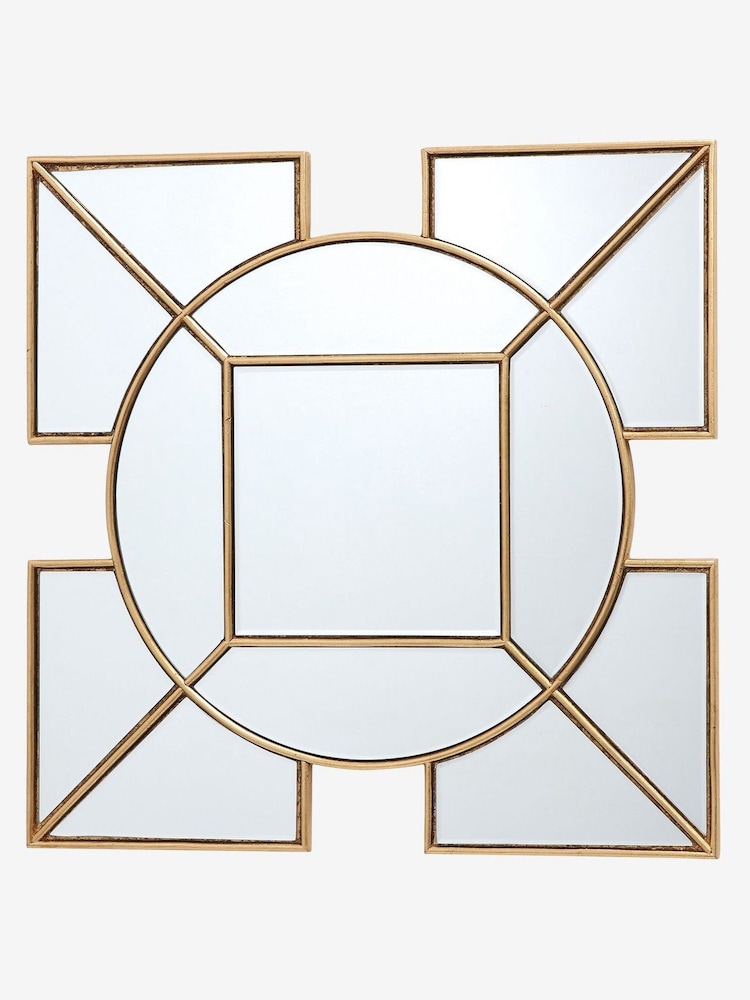 Dar Lighting Gold Isla Square Decorative Mirror - Image 2 of 4