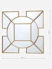 Dar Lighting Gold Isla Square Decorative Mirror - Image 4 of 4