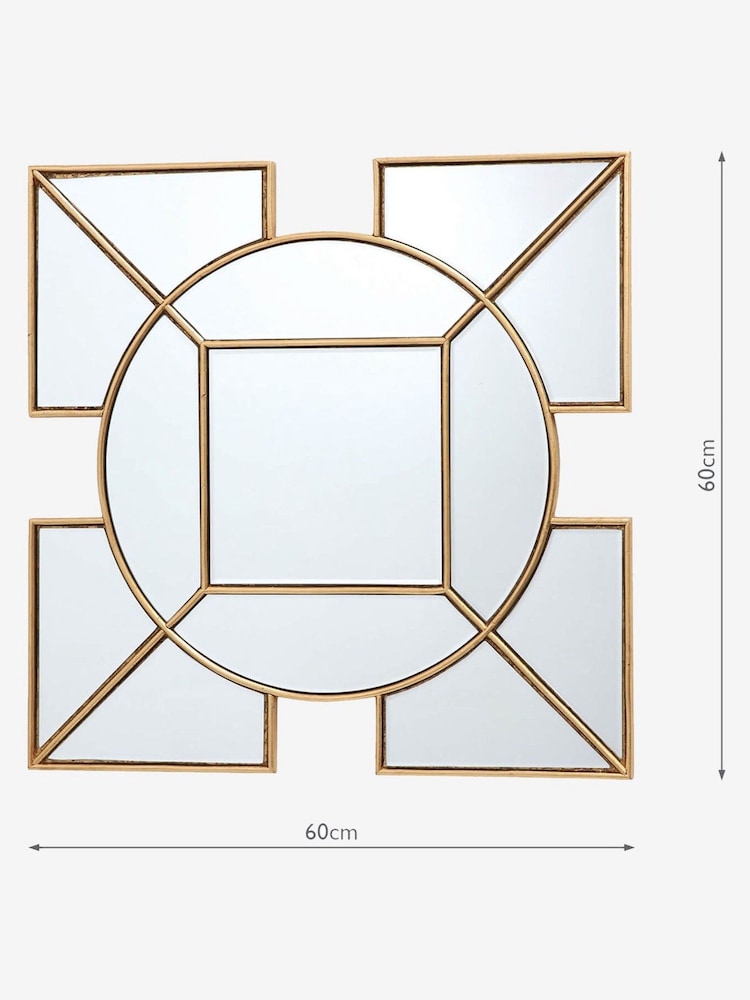 Dar Lighting Gold Isla Square Decorative Mirror - Image 4 of 4