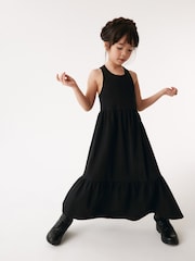 Black Back Detail Soft Jersey Midi Dress (3-16yrs) - Image 1 of 5