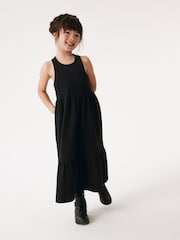 Black Back Detail Soft Jersey Midi Dress (3-16yrs) - Image 2 of 5