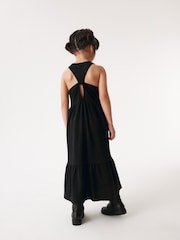 Black Back Detail Soft Jersey Midi Dress (3-16yrs) - Image 3 of 5