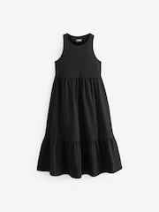 Black Back Detail Soft Jersey Midi Dress (3-16yrs) - Image 4 of 5