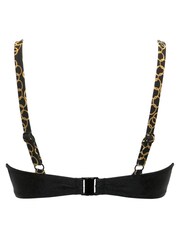Pour Moi Black Casablanca Lightly Padded Underwired Tie Front Bikini Top - Image 5 of 5