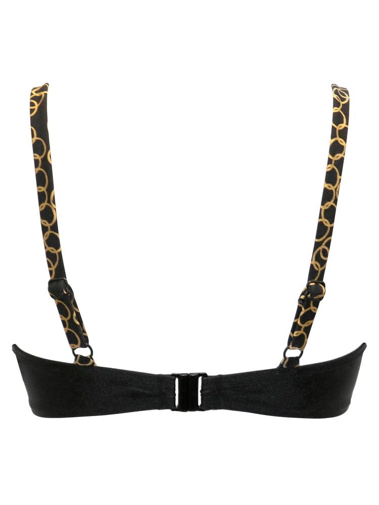 Pour Moi Black Casablanca Lightly Padded Underwired Tie Front Bikini Top - Image 5 of 5