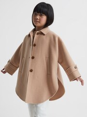 Reiss Camel Carmen Senior Wool Cape - Image 3 of 10