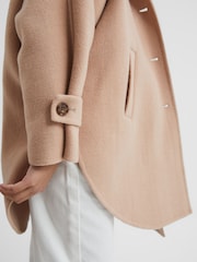 Reiss Camel Carmen Senior Wool Cape - Image 7 of 10