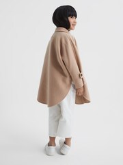 Reiss Camel Carmen Senior Wool Cape - Image 8 of 10