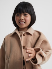 Reiss Camel Carmen Senior Wool Cape - Image 9 of 10