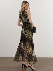 Religion Yellow High Low Eclipse Maxi Dress with Ruffle Sleeve - Image 5 of 6