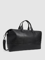 Reiss Black Carter Leather Travel Bag - Image 4 of 7