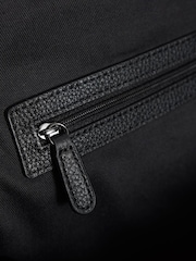 Reiss Black Carter Leather Travel Bag - Image 6 of 7