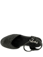 Pavers Black Memory Foam Buckled Espadrilles - Image 4 of 5