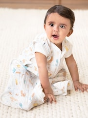 aden + anais White 100% Cotton Sleeping Bag - Image 1 of 6