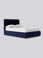 Swoon Easy Velvet Ink Blue Burbage Divan Bed - Image 3 of 8