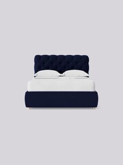 Swoon Easy Velvet Ink Blue Burbage Divan Bed - Image 4 of 8
