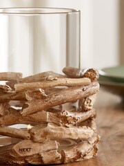 Brown Driftwood Candle Holder Hurricane - Image 3 of 4