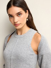 Grey Co-ord 30% Wool Knitted Tank Vest - Image 5 of 7