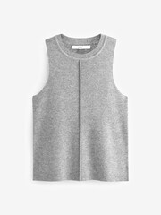 Grey Co-ord 30% Wool Knitted Tank Vest - Image 6 of 7