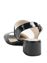 Pavers Blue Wide Fit Smart Block Heel Buckle Fasten Sandals - Image 2 of 5